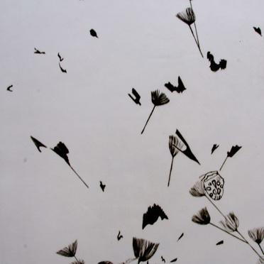 Envol, pointe de diamant sur plexiglas.