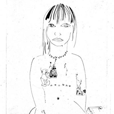 Laëtitia, burin sur cuivre.