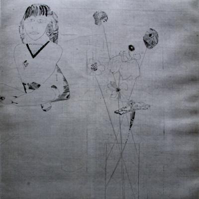 Laëtitia, burin sur cuivre.