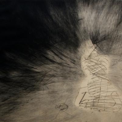 La fea, technique mixte sur cuivre.