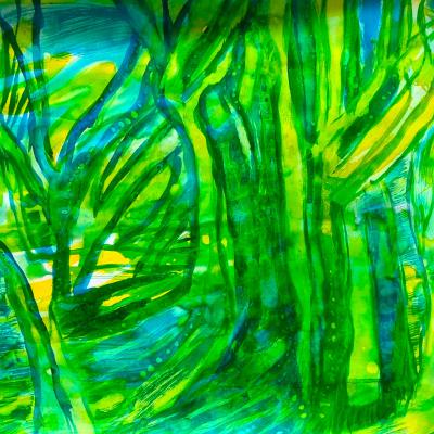 Se mettre au vert, encres, 50x65 cm, 2026