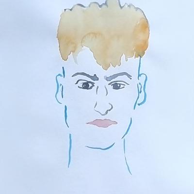 Série de 10 portraits, aquarelle, A4, 2026