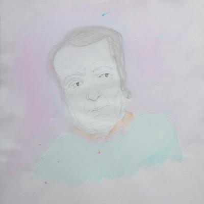 Gilles, technique mixte, 50 x 50 cm, 2023