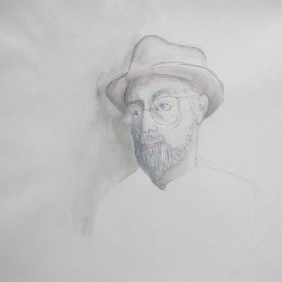 Henri 1, technique mixte, 50 x 50 cm, 2023