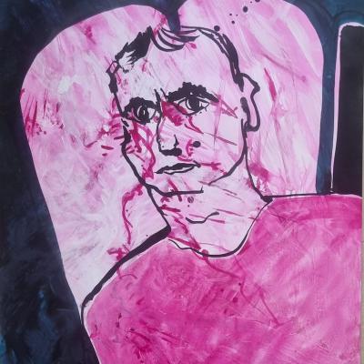 Dubitatif 3, technique mixte, 50x65cm, 2025