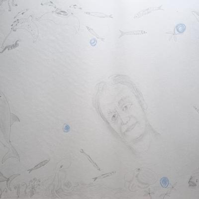 Les Constellations / Planète Phil, détail, 64x94 cm, 2025