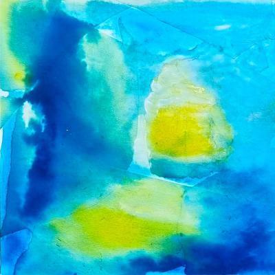 Abstraction 1, technique mixte, papier aquarelle 300g, 20x20cm, 2026