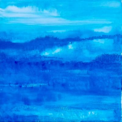 Paysage 6, encre sur toile, 20x20 cm, 2026