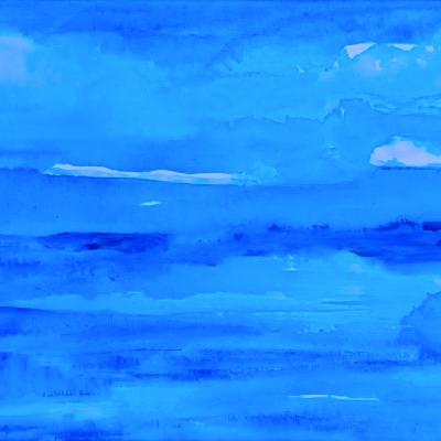 Paysage 5, encre sur toile, 18x24 cm, 2026